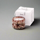 Brown and Gold Lava Glass Candle